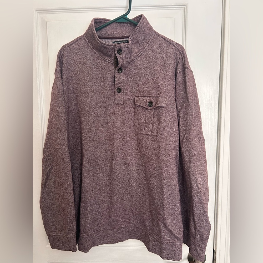 Men's Purple / Burgundy Henley Shirt